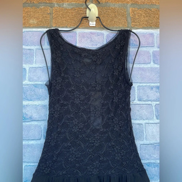 Fuzzi Jean Paul guiltier Black Lace Tulle Mesh Fit Flare Stretch  dress small - Picture 15 of 16